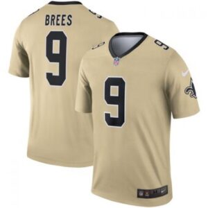 6861ccbd99b5d_1 Men's New Orleans Saints #9 Drew Brees Gold Inverted Legend Jersey