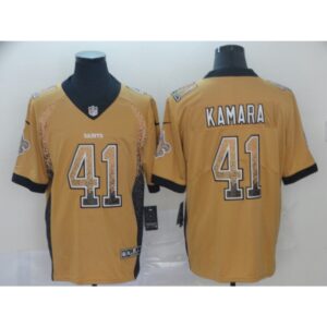 6861ccc3d709f_1 Men's New Orleans Saints #41 Alvin Kamara Gold 2019 Drift Fashion Color Rush Limited Stitched NFL Jersey