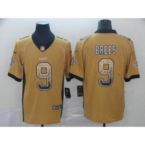 6861ccc710ca3_1 Men's New Orleans Saints #9 Drew Brees Gold 2018 Drift Fashion Color Rush Limited Stitched NFL Jersey