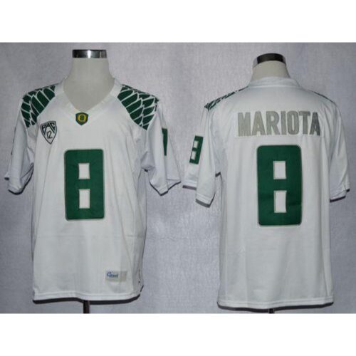 6861ccd4307a8_1 Ducks #8 Marcus Mariota White Limited Stitched NCAA Jersey