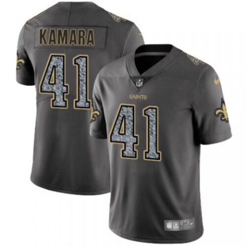 6861ccd4521ae_1 Men's New Orleans Saints #41 Alvin Kamara 2019 Gray Fashion Static Limited Stitched NFL Jersey
