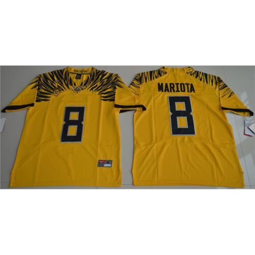 6861ccd77c1a1_1 Ducks #8 Marcus Mariota Yellow Limited Stitched NCAA Jersey