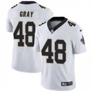 6861ccd79de00_1 Men's New Orleans Saints #48 J.T. Gray White Vapor Untouchable Limited Stitched NFL Jersey
