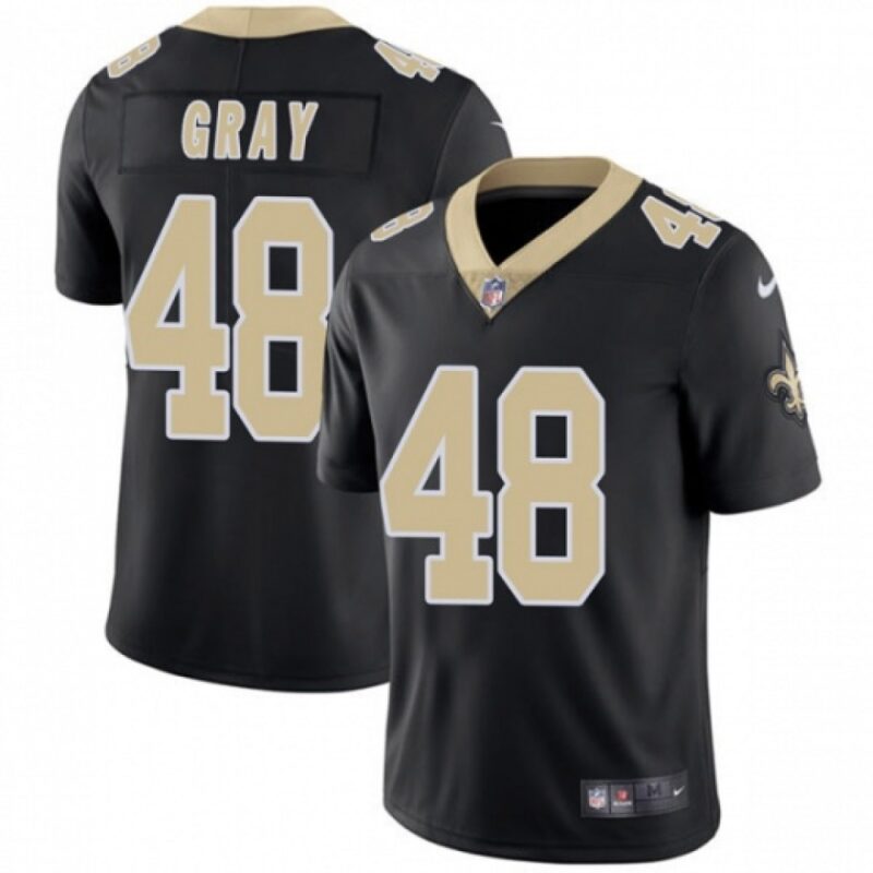 6861ccdac981c_1 Men's New Orleans Saints #48 J.T. Gray Black Vapor Untouchable Limited Stitched NFL Jersey