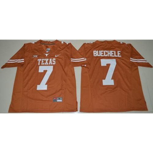 6861cce080cf3_1 Longhorns #7 Shane Buechele Orange Limited Stitched NCAA Jersey