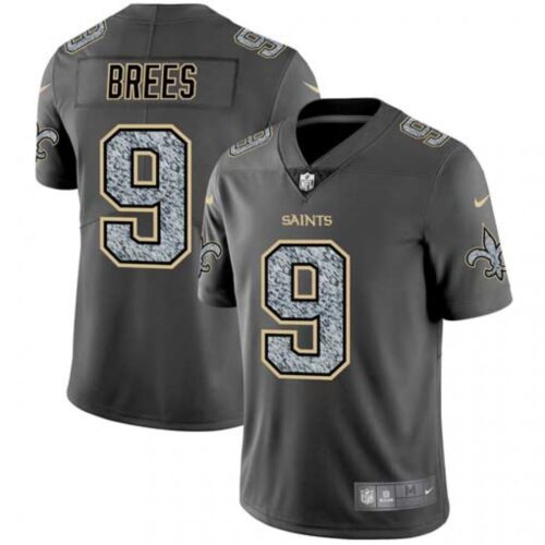 6861cce1609dc_1 Men's New Orleans Saints #9 Drew Brees 2019 Gray Fashion Static Limited Stitched NFL Jersey