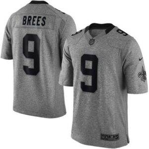 6861cce4836d5_1 Saints #9 Drew Brees Gray Men's Stitched NFL Limited Gridiron Gray Jersey