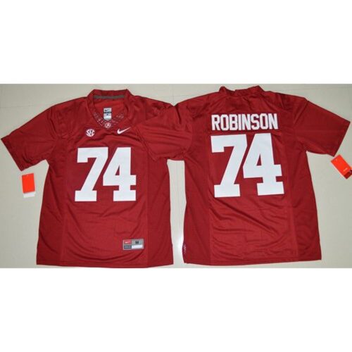 6861cce97d729_1 Crimson Tide #74 Cam Robinson Red Limited Stitched NCAA Jersey