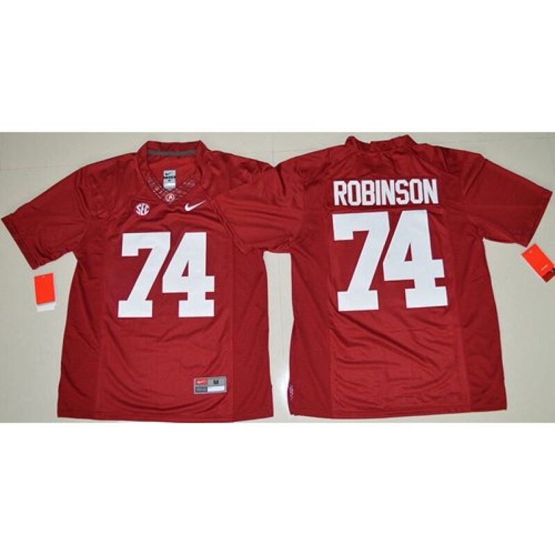 6861cce97d729_1 Crimson Tide #74 Cam Robinson Red Limited Stitched NCAA Jersey