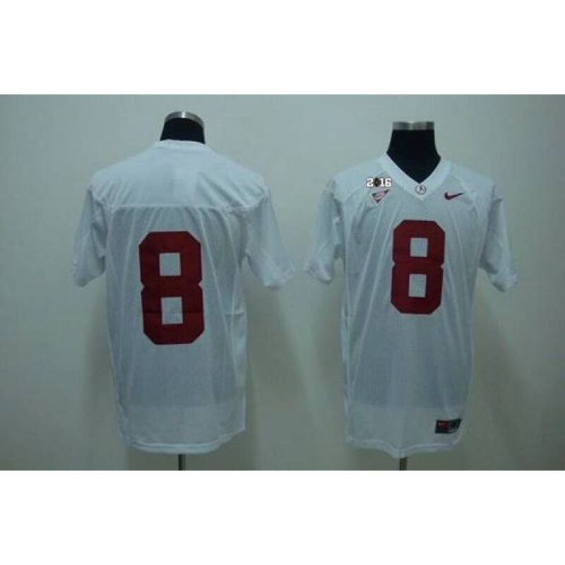 6861ccf628ccd_1 Crimson Tide #8 Julio Jones White 2016 College Football Playoff National Championship Patch Stitched NCAA Jersey