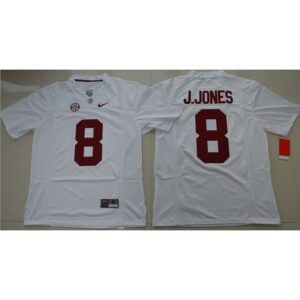 6861ccf93e987_1 Crimson Tide #8 Julio Jones White Stitched NCAA Jersey