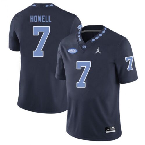 6861cd120e593_1 North Carolina #7 Sam Howell Navy Stitched NCAA Jersey