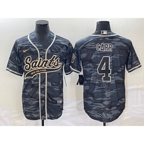 6861cd2695f83_1 Men's New Orleans Saints #4 Derek Carr Grey Camo With Patch Cool Base Stitched Baseball Jersey