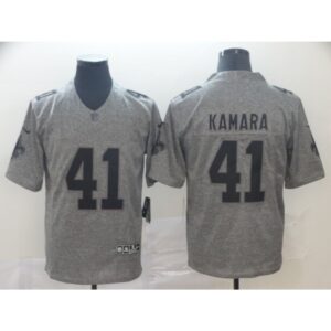 6861cd3c35d9c_1 Men's New Orleans Saints #41 Alvin Kamara Grey 2019 Stitched NFL Jersey
