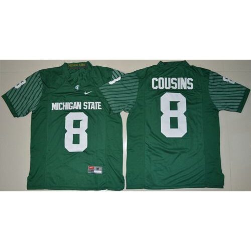 6861cd412d1a0_1 Spartans #8 Kirk Cousins Green Limited Stitched NCAA Jersey