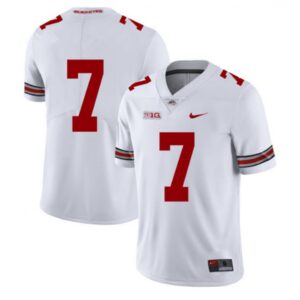 6861cd6610794_1 Men's Ohio State Buckeyes #7 White Stitched Jersey