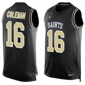 6861cd6ecaabf_1 Saints #16 Brandon Coleman Black Team Color Men's Stitched NFL Limited Tank Top Jersey