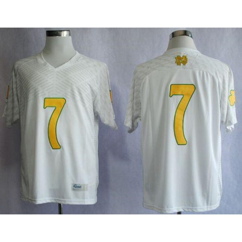 6861cd75492d0_1 Fighting Irish #7 Stephon Tuitt White Shamrock Series Stitched NCAA Jersey