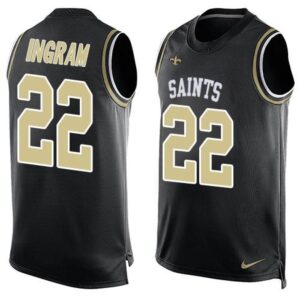 6861cd859bb27_1 Saints #22 Mark Ingram Black Team Color Men's Stitched NFL Limited Tank Top Jersey