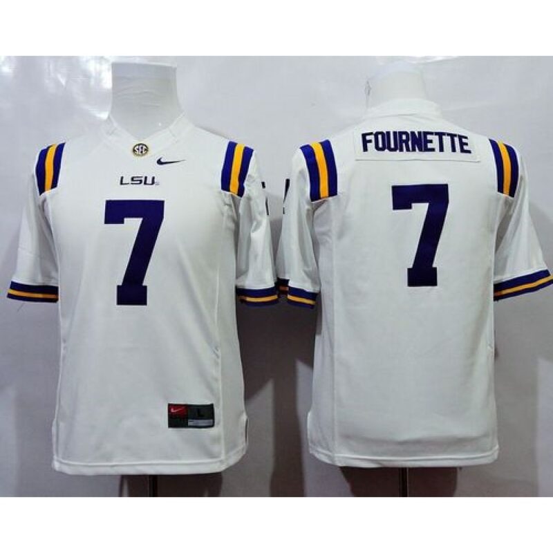 6861cd883fb16_1 Tigers #7 Leonard Fournette White Stitched Youth NCAA Jersey
