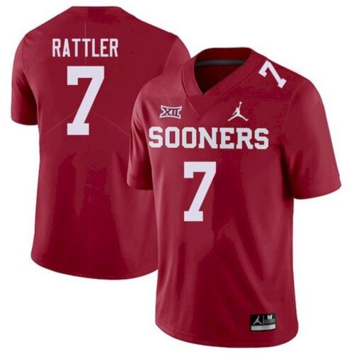 6861cd8b435bb_1 Men's Oklahoma Sooners #7 Spencer Rattler Red XII Stitched NCAA Jersey