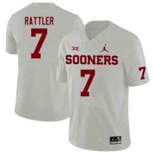 6861cd8e77cb3_1 Men's Oklahoma Sooners #7 Spencer Rattler White XII Stitched NCAA Jersey