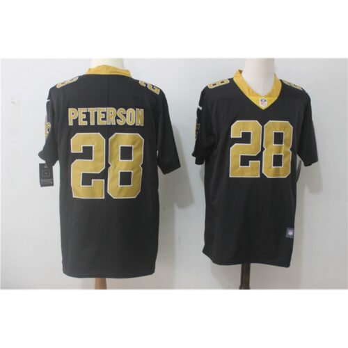 6861cd91a3640_1 Men's New Orleans Saints #28 Adrian Peterson Black Team Color Stitched NFL Vapor Untouchable Limited Jersey