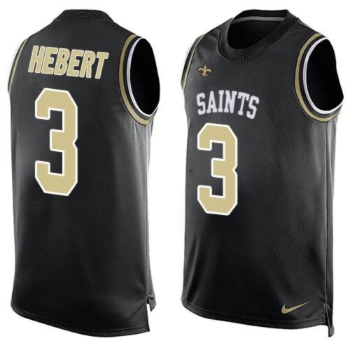 6861cd9b2e22a_1 Saints #3 Bobby Hebert Black Team Color Men's Stitched NFL Limited Tank Top Jersey