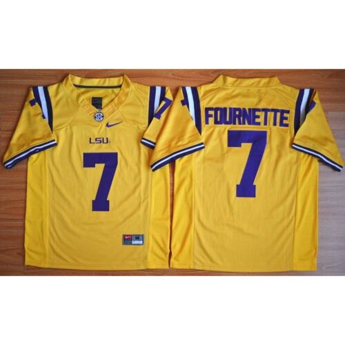 6861cda3e9440_1 LSU Tigers #7 Leonard Fournette Gold Limited Stitched NCAA Jersey