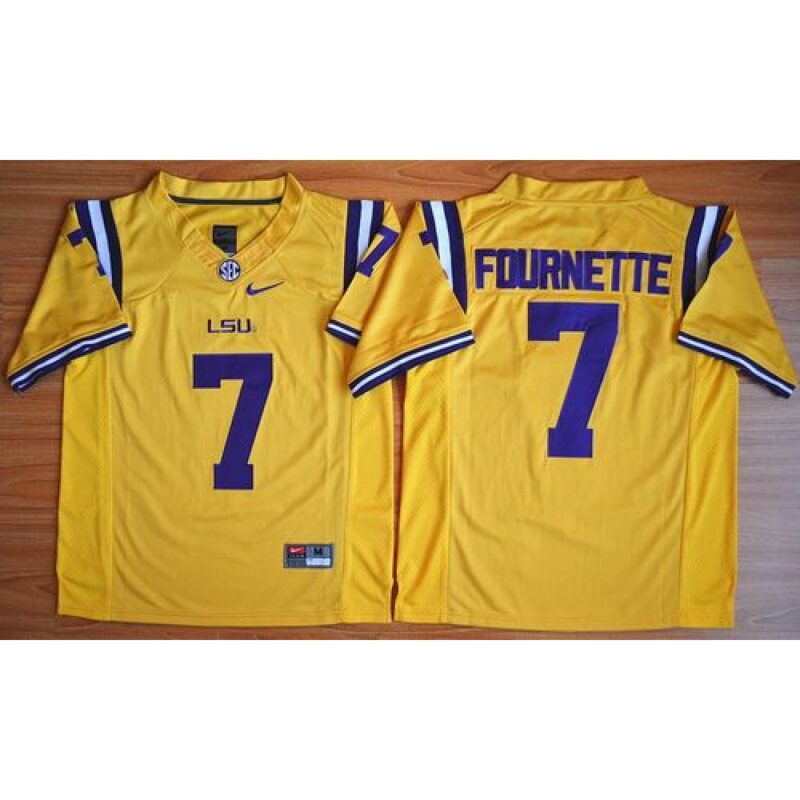 6861cda3e9440_1 LSU Tigers #7 Leonard Fournette Gold Limited Stitched NCAA Jersey