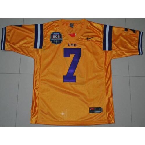 6861cdaa876ac_1 LSU Tigers #7 Tyrann Mathieu Gold 2012 BCS Championship Patch Stitched NCAA Jersey