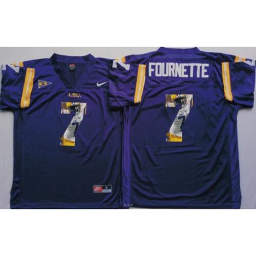 6861cdb0f210b_1 LSU Tigers #7 Leonard Fournette Purple Player Fashion Stitched NCAA Jersey