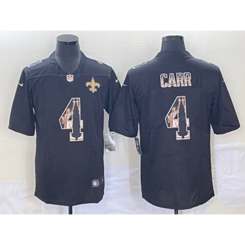 6861cdb206365_1 Men's New Orleans Saints #4 Derek Carr Black Statue of Liberty Limited Stitched Jersey