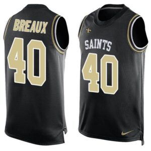 6861cdb537c16_1 Saints #40 Delvin Breaux Black Team Color Men's Stitched NFL Limited Tank Top Jersey