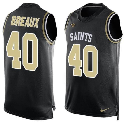 6861cdb537c16_1 Saints #40 Delvin Breaux Black Team Color Men's Stitched NFL Limited Tank Top Jersey