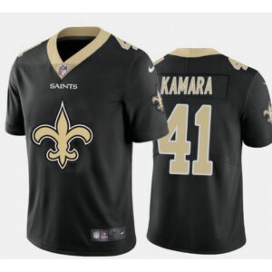 6861cdbb62617_1 Men's New Orleans Saints #41 Alvin Kamara Black 2020 Team Big Logo Limited Stitched Jersey
