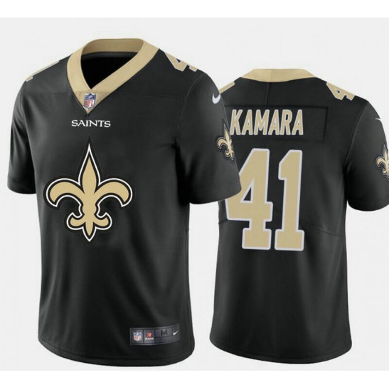 6861cdbb62617_1 Men's New Orleans Saints #41 Alvin Kamara Black 2020 Team Big Logo Limited Stitched Jersey