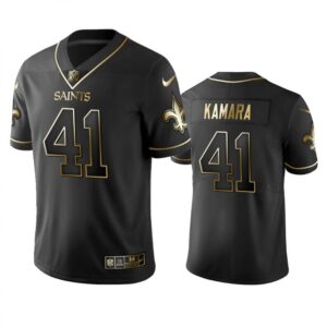 6861cdc19ebc1_1 Men's New Orleans Saints #41 Alvin Kamara Black 2019 Golden Edition Limited Stitched NFL Jersey