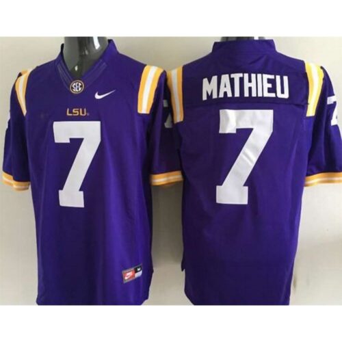 6861cdc3ce825_1 LSU Tigers #7 Tyrann Mathieu Purple Stitched NCAA Jersey