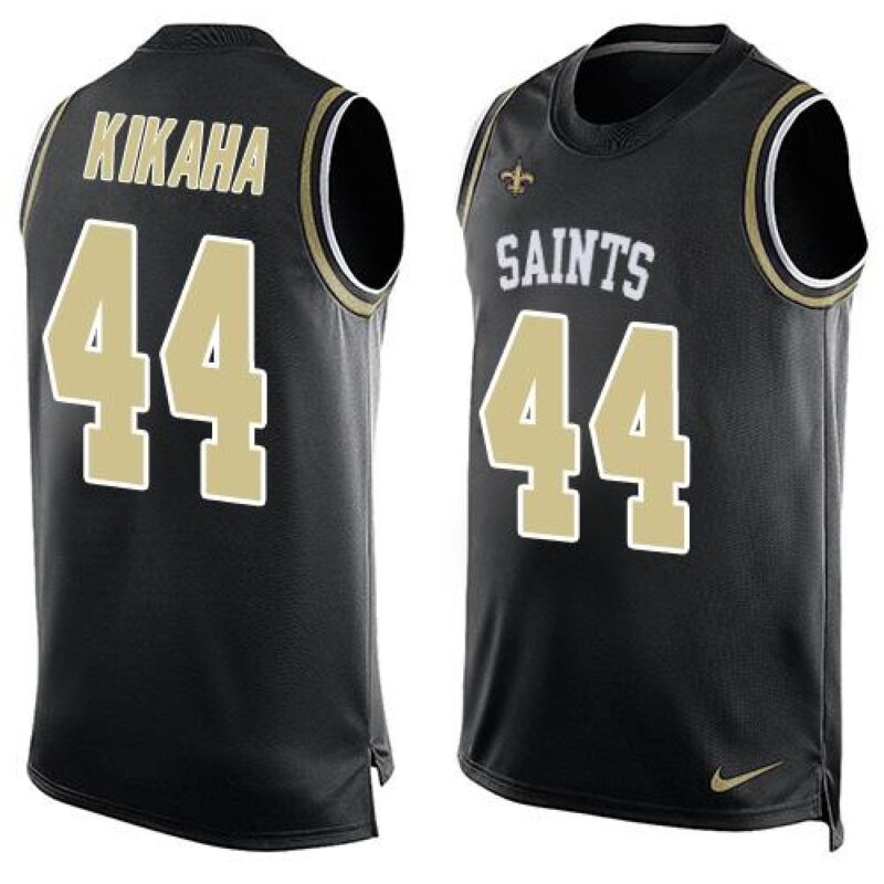 6861cdf08e7ce_1 Saints #44 Hau'oli Kikaha Black Team Color Men's Stitched NFL Limited Tank Top Jersey