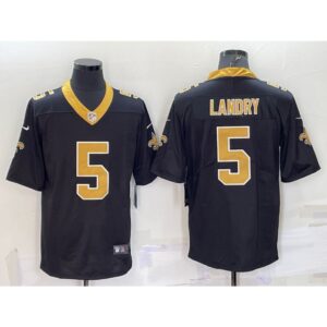 6861cdfa1dd4a_1 Men's New Orleans Saints #5 Jarvis Landry Black Vapor Limited Stitched Jersey