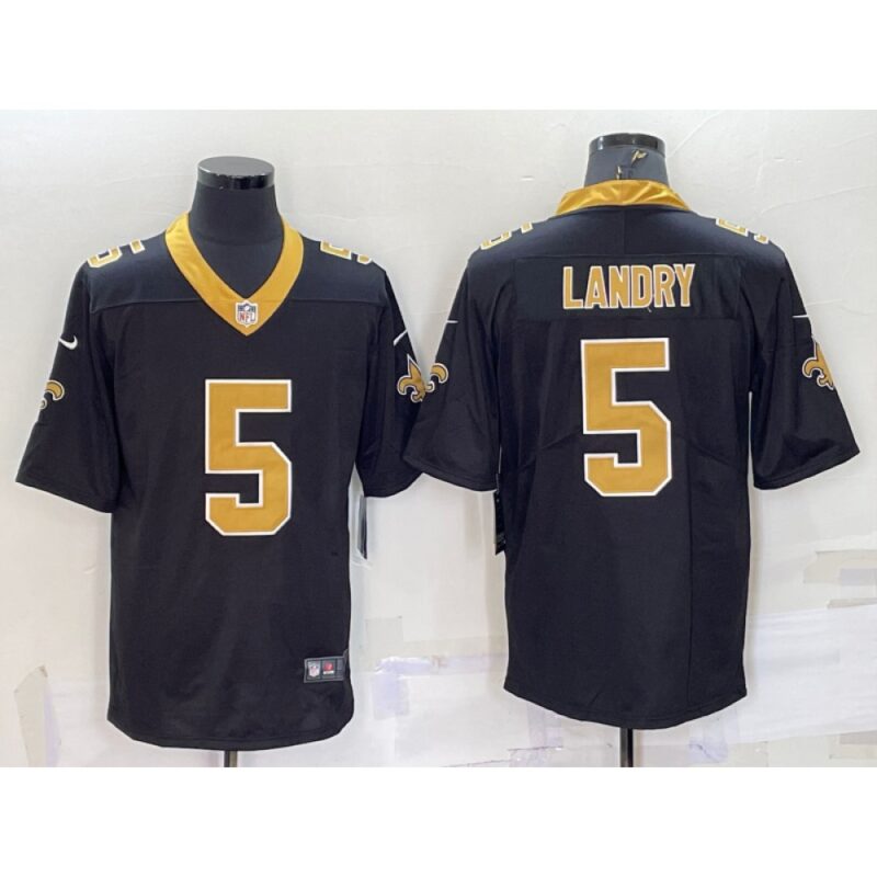 6861cdfa1dd4a_1 Men's New Orleans Saints #5 Jarvis Landry Black Vapor Limited Stitched Jersey