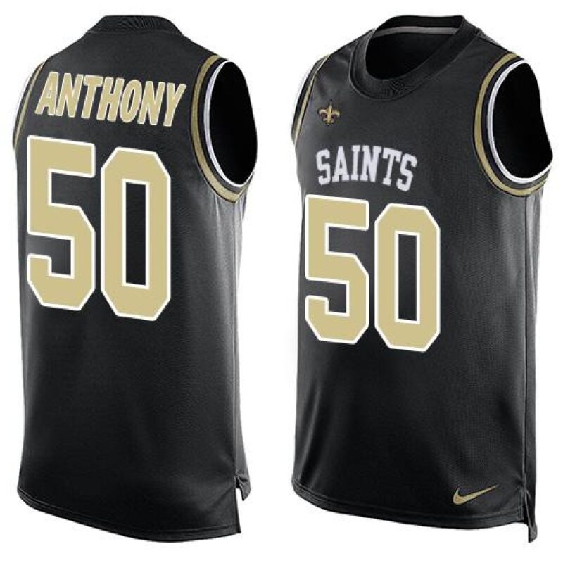 6861cdfd54a35_1 Saints #50 Stephone Anthony Black Team Color Men's Stitched NFL Limited Tank Top Jersey