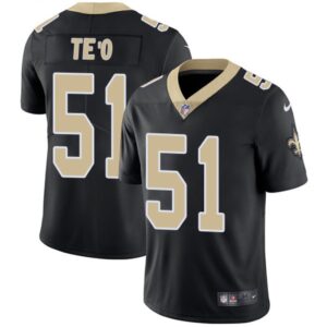 6861ce007df9e_1 Men's New Orleans Saints #51 Manti Te'o Black Vapor Untouchable Limited Stitched NFL Jersey