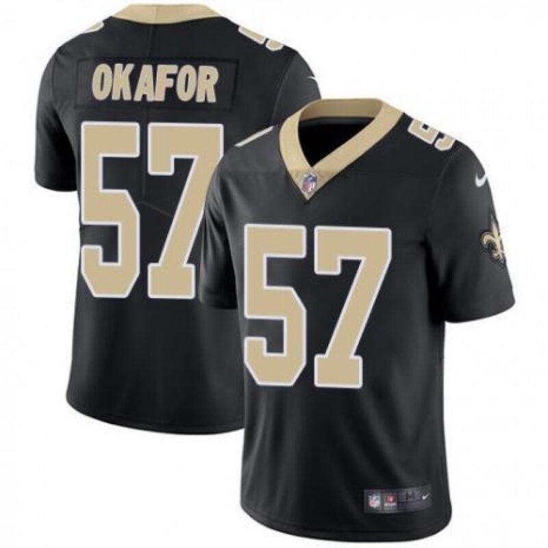 6861ce09b6c07_1 Men's New Orleans Saints #57 Alex Okafor Black Vapor Untouchable Limited Stitched NFL Jersey