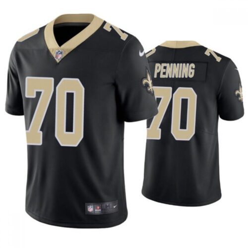 6861ce165dc4c_1 Men's New Orleans Saints #70 Trevor Penning Black Vapor Limited Stitched Jersey