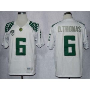 6861ce1e54197_1 Ducks #6 De'Anthony Thomas White Limited Stitched NCAA Jersey