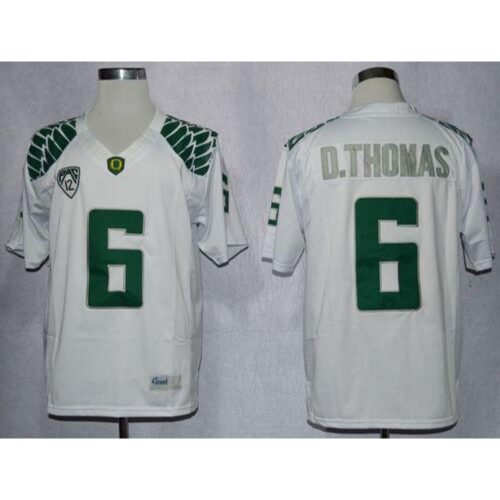 6861ce1e54197_1 Ducks #6 De'Anthony Thomas White Limited Stitched NCAA Jersey