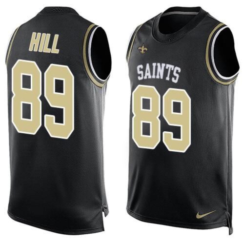 6861ce3a19b35_1 Saints #89 Josh Hill Black Team Color Men's Stitched NFL Limited Tank Top Jersey