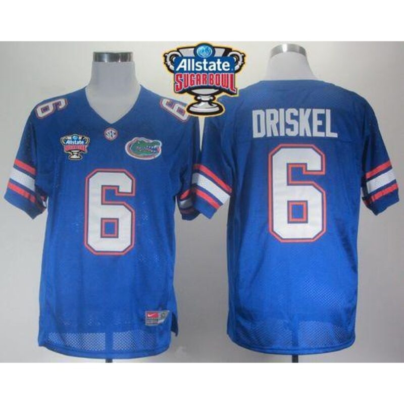 6861ce49c4ea2_1 Gators #6 Jeff Driskel Blue Allstate Sugar Bowl Stitched NCAA Jersey